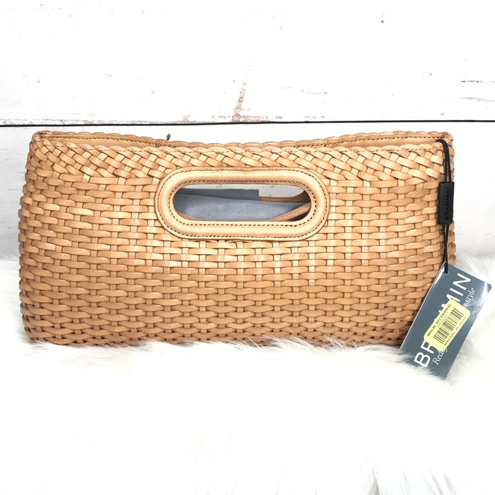 BRAHMIN Elegant Nantucket  Hand Woven Leather